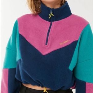 Iets Frans... quarter-zip cropped sweatshirt